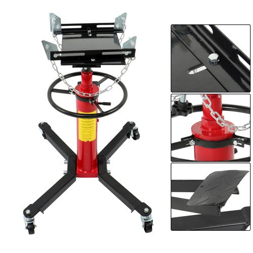 DURAFORCE Hydraulic Transmission Jack 2-Stage 1322-1660LBS Capacity 360° Swivel Wheel