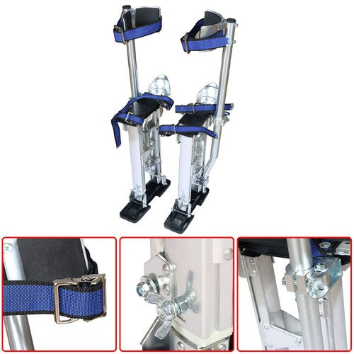 DURAFORCE Aluminum Stilt Silver Drywall Painting Stilts For Painter Taping Tool 15" - 23"