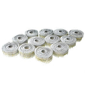 DURAFORCE 3600Pcs Siding Nails 2 x 0.092 15 Degree Collated Wire Coil Full Round Head US