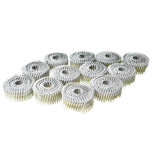 DURAFORCE 3600Pcs Siding Nails 2 x 0.092 15 Degree Collated Wire Coil Full Round Head US