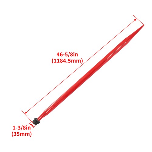 DURAFORCE For Tractor Spike Fork Tine 49" Red Hay Bale Spear Cap Quick Attachments 4500LBS