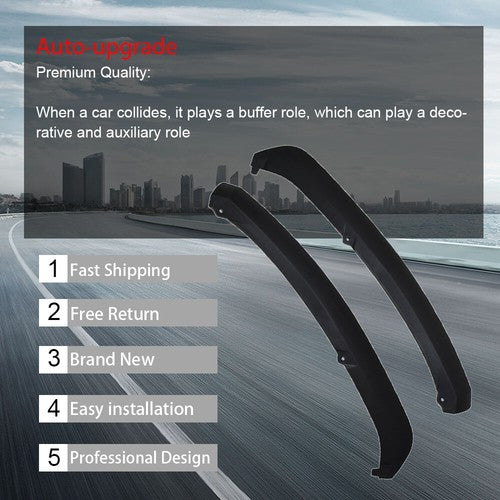 DURAFORCE For 2012 2013 2014 Ford Focus Black Plastic Lower Bumper Valence Trim Pair BOTH