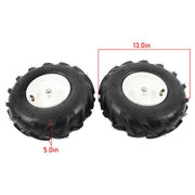 DURAFORCE 13x5.00-6" Rubber Tiller Tire & Wheel 1" Axle Size For Garden Tractor Tire 2Pack
