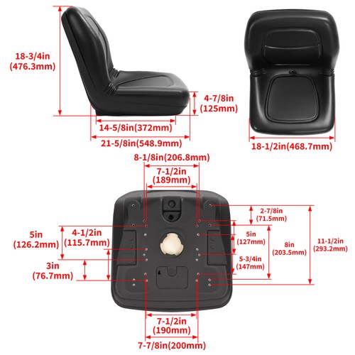 DURAFORCE Seats For John Deere Gator XUV 620i XUV 850D 4X2 HPX TX 4X2 TURF #VG12160