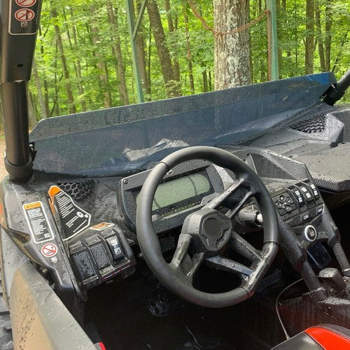 DURAFORCE Front UTV Half Windshield Dark Tinted Polycarbonate For 17-24 Can Am Maverick X3