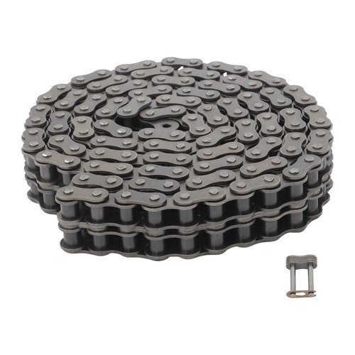 DURAFORCE #80-2 Duplex Double Strand Roller Chain x 10 feet + 2 Connecting Links