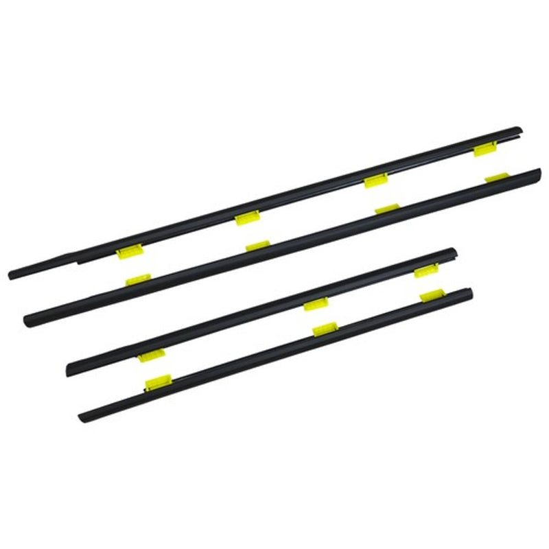 DURAFORCE Window Weatherstrip 4PC Sweep Molded Trim Outer Black for Honda CR V 2005 EX