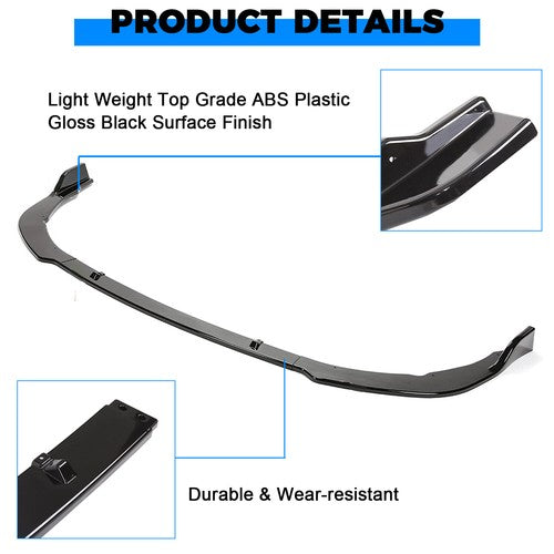 Front Bumper Lip Fit 2018-2020 Toyota Camry SE XSE Glossy Black