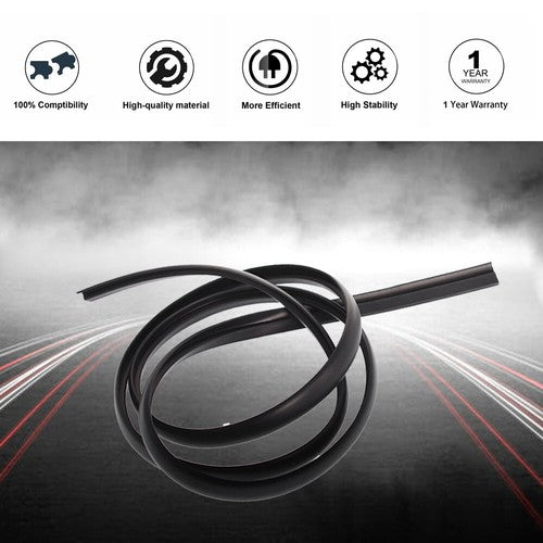DURAFORCE Universal Car Front Under Windshield Panel Sealed Trim Moulding Rubber Strips