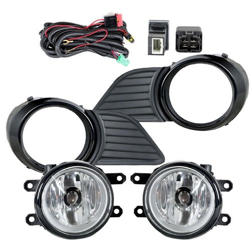 DURAFORCE Driver+Passenger Side Fog Lights w/Bulbs+Wiring For Toyota Sienna LE 3.5L 11-17