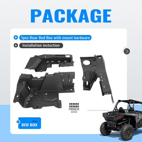 Left Side Rear Bed Box For Polaris RZR XP 1000 Turbo S 2014-2023 2018 19 5454271