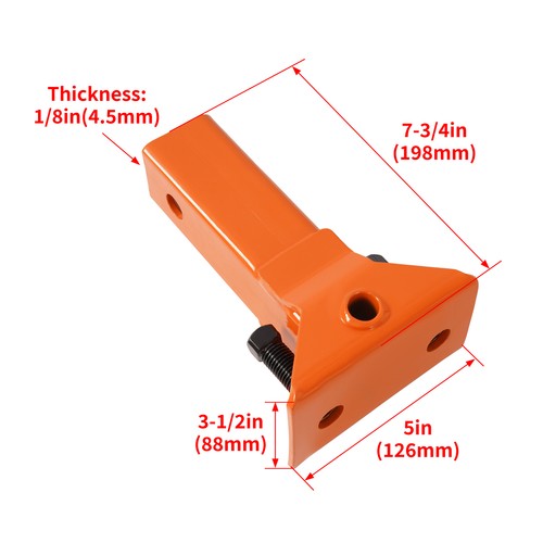 DURAFORCE For 3 Point Hitch 2″ Receiver Sub-Compact Tractor Steel Sleeve Hitch Adapter