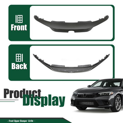 DURAFORCE Front Upper Bumper Grille Cover For Honda Civic 2022 2023 2024 HO1201105