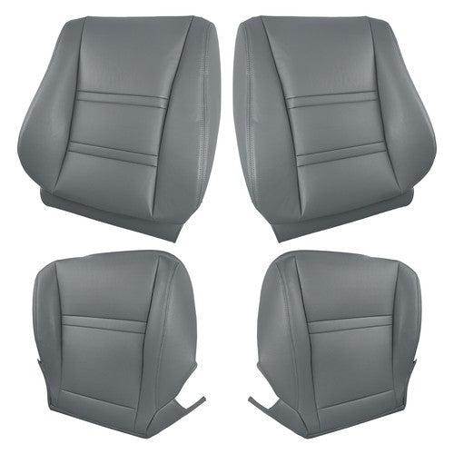 DURAFORCE Leather FIT For Toyota Land Cruiser 1990-97 Driver & Passenger Seat Cover Gray
