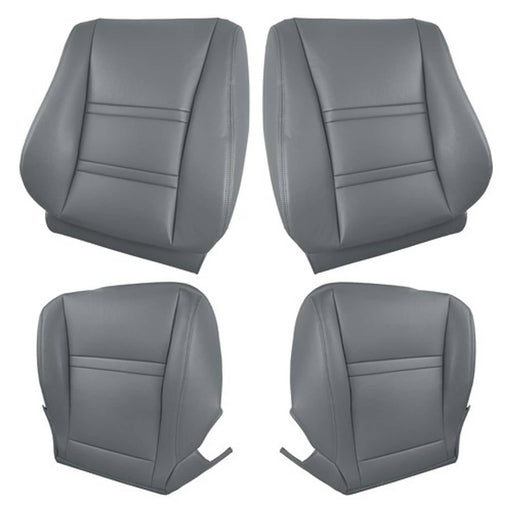 DURAFORCE Leather FIT For Toyota Land Cruiser 1990-97 Driver & Passenger Seat Cover Gray