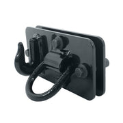 DURAFORCE 2 Pack Tractor Bucket Hooks with Tie down Ring, Grade 70 Forged Steel Black