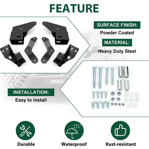 DURAFORCE Front Caster Control Arm Drop Bracket 4-8" Lift Kit For 84-01 Jeep Cherokee XJ