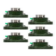 DURAFORCE (6) UCF209-28 Solid Base Pillow Block Flange Mounted Bearing 1-3/4" Bore 4 Bolt