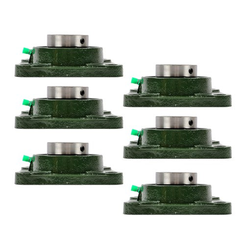 DURAFORCE (6) UCF209-28 Solid Base Pillow Block Flange Mounted Bearing 1-3/4" Bore 4 Bolt