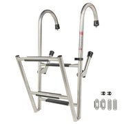 DURAFORCE New Stainless Steel Folding Telescoping Ladder Dock Ladder 2 Step+2 Step USA