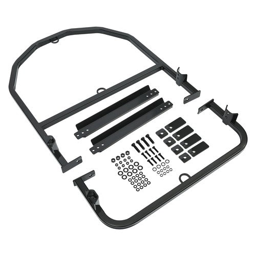 DURAFORCE Powder Coated Steel Spare Tire Carrier For Super Singles Adjustable Semi Truck