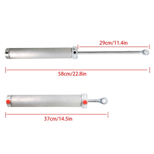 DURAFORCE Silver 2x Convertible Top Hydraulic Cylinder fit for Chrysler Sebring 1996 -2006