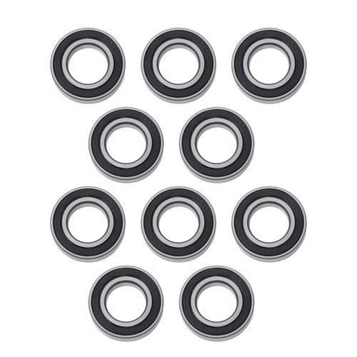 DURAFORCE 10Pcs R18-2RS 1-1/8" × 2-1/8" ×1/2" Double Rubber Seals Deep Groove Ball Bearing