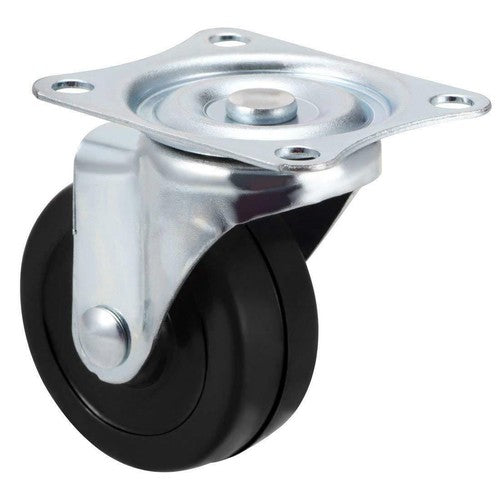 DURAFORCE 2" Swivel Caster Wheels Rubber Base & Top Plate Bearing Heavy Duty 24 Pack