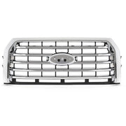 DURAFORCE For Ford F-150 F150 2015 2016 2017 Chrome Front Upper Bumper Grille FL3Z-8200-EA