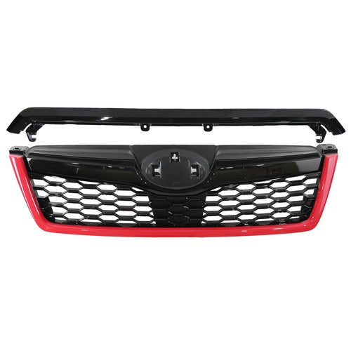DURAFORCE Fit 2014-2018 Subaru Forester STI-Style ABS Front Grille Bumper Grill w/Red Trim