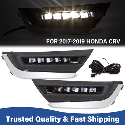 DURAFORCE LED DRL Daytime Running Fog Lamp for Honda CRV CR-V 2017-2019