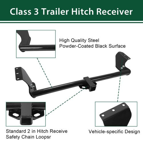 DURAFORCE For 1999-2017 Honda Odyssey Class 3 Trailer Hitch Rear Bumper Tow Receiver 2"