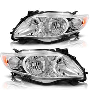 DURAFORCE Front Headlight Assembly For Toyota Corolla 2009-2010 LH + RH Pair Clear Lens