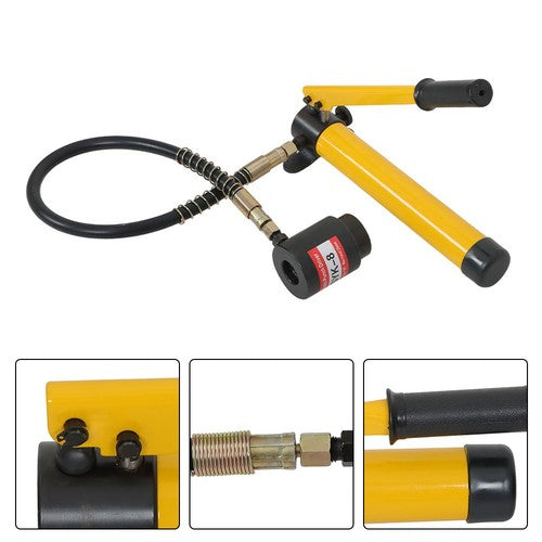 DURAFORCE Hydraulic Knockout Punch Driver 10 Ton 1/2" to 2" With 6 Dies Tool Kit