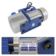 DURAFORCE For R12 R22 System 110V 9.6 CFM 1 HP Dual-Stage Rotary Vane HVAC Air Vacuum Pump