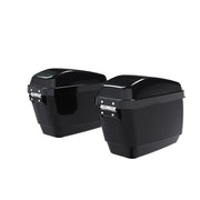 DURAFORCE Motorcycle Universal Hard Saddlebag Saddle Bags For Harley Honda Shadow VTX