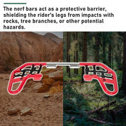 DURAFORCE Aluminum Nerf Bars Red Bar Black Nets For 2020-24 Honda TRX 250EX 250X Pair set