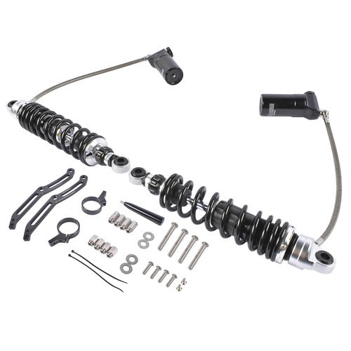 DURAFORCE Adjustable Rear Suspension Shocks Remote Reservoir for Harley Road Glide 2014-24