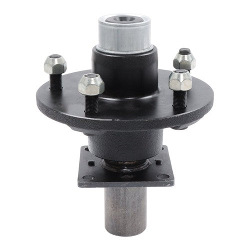 DURAFORCE 2PC Pre-Assembled 5 x 5.5" Trailer Hub Kit & Flange #84 Spindle With Bearing Kit