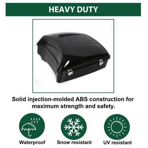 DURAFORCE Black Chopped Luggage trunk Mount Rack For Harley Road Glide 2014-2025