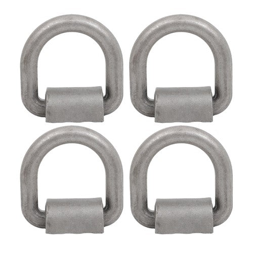 DURAFORCE 4 Pack 3/4" Heavy Duty Weld On Forged D Rings with Welding Clips, 26,500 lbs