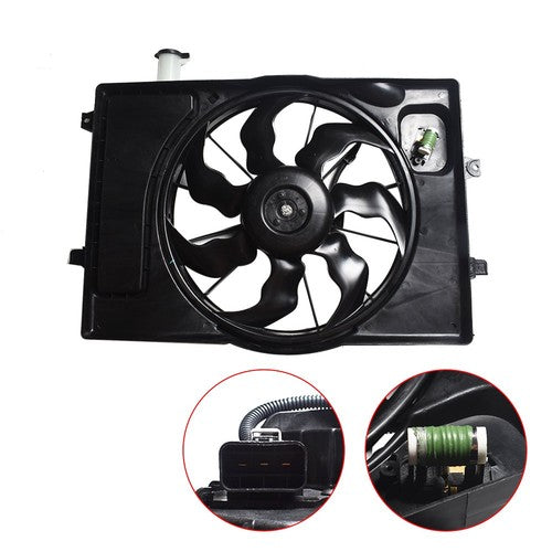 DURAFORCE HY3115156 AC Radiator Cooling Fan Assembly For Elantra GT 2018 2.0L 25380F2000