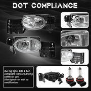 DURAFORCE For Honda Accord Crosstour 3.5L 2010-2012 Front Bumper Fog Lights W/Bulb 10-12