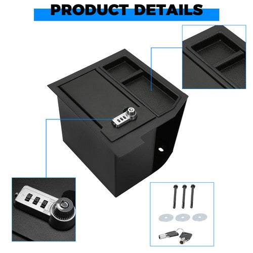Center Console Safe Box for Toyota Tundra 07 13 Sequoia 2008 2021 00016 79184