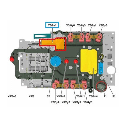 DURAFORCE Transmission Control Module Sensor Y3/8s1 For Mercedes-Benz 7G 722.9 TCU Plate