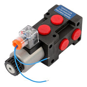 DURAFORCE 13 GPM Solenoid 12V DC 6 Port Hydraulic Adjustable Variable Flow Control Valve