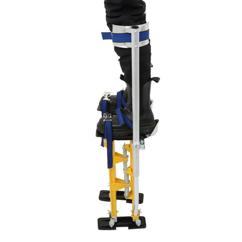 DURAFORCE 24"-40" Aluminum Drywall Tool Yellow Adjustable Height Stilts For Painter Taping