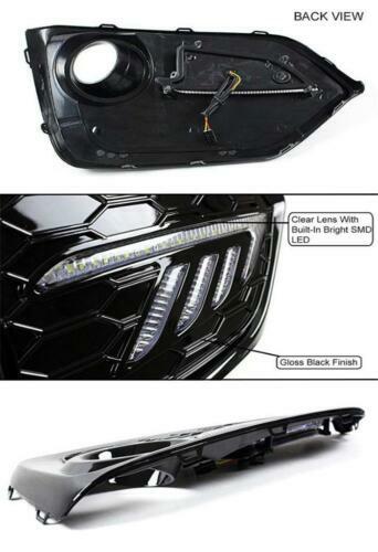 DURAFORCE L+R Fog Lights For 2016-2021 Honda Civic Hatchback DRL LED Daytime Running Lamps