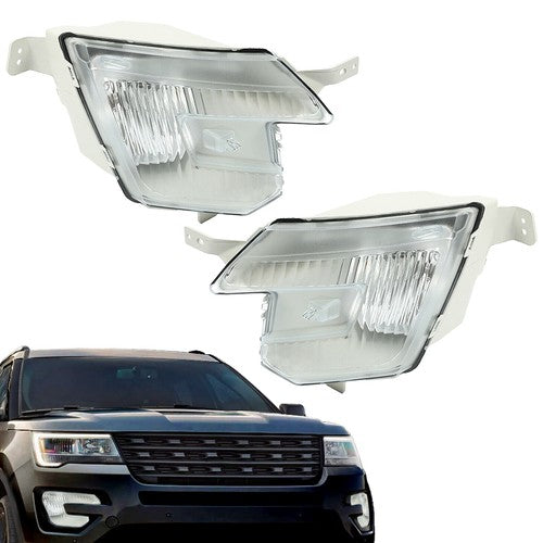 DURAFORCE Halogen Fog Light Lamp for 2016 2019 Ford Explorer Driver Passenger Side