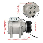 DURAFORCE 275517 AC A/C Compressor with Clutch For Chevrolet Trailblazer 2002 03-09 254427